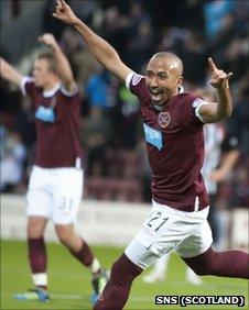 Mahdi Taouil celebrates