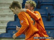 Dundee United players Paul Dixon and Gary Mackay-Steven