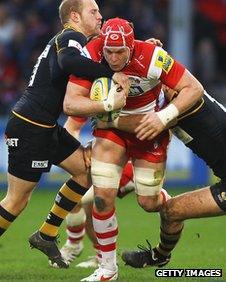 Luke Narraway on the charge for Gloucester