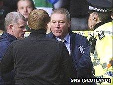 Rangers boss Ally McCoist shakes hands with Celtic manager Neil Lennon