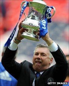 Carlo Ancelotti lifts FA Cup