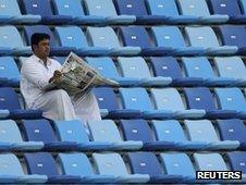 There was swathes of empty seats at the Dubai International Stadium