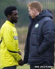 Rabiu Ibrahim and Neil Lennon