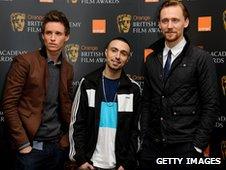 Eddie Redmayne, Adam Deacon and Tom Hiddleston