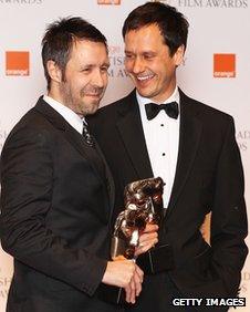 Paddy Considine (L) and Diarmuid Scrimshaw (R) at the Baftas