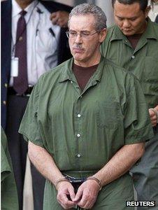 Allen Stanford leaves the federal courthouse in Houston where the jury found him guilty