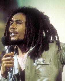 Bob Marley performing in the 1970s