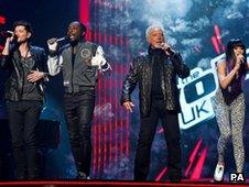 Danny O"Donoghue, will.i.am, Tom Jones and Jessie J