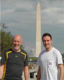 David Ford and Chris Lyttle on the Sport Relief mile in Washington