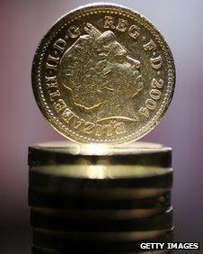 Stack of pound coins