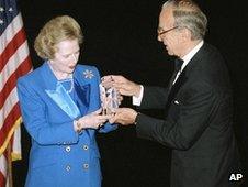 Margaret Thatcher and Rupert Murdoch