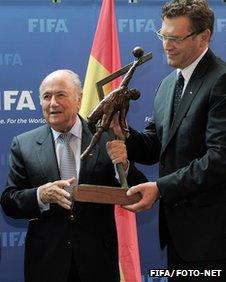 Fifa President Sepp Blatter and Fifa Secretary General Jerome Valcke