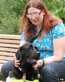 Jemma Brown and guide dog Gus