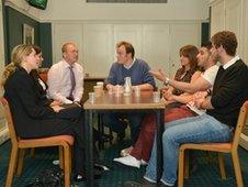 MPs sit opposite Newsbeat listeners in Parliament