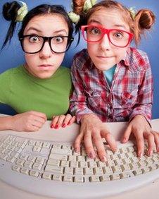 Girl geeks, copyright Thinkstock