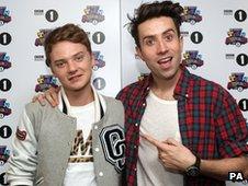 Conor Maynard and Nick Grimshaw