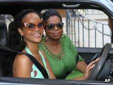 Rihanna and Oprah Winfrey