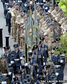 Freedom of the city march in 2010