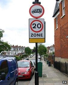 20mph residential road