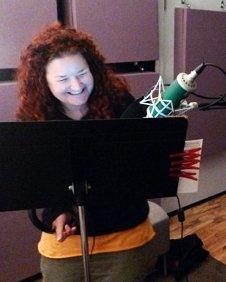 Nicki Rapp in the recording studio