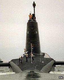 One of the Royal Navy's Trident submarines