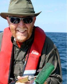 Graham Hall from the Manx Basking shark watch