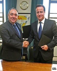 Alex Salmond and David Cameron