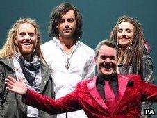 Tim Minchin, Ben Forster, Melanie Chisholm and Chris Moyles