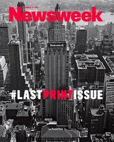 The final print edition of Newsweek magazine