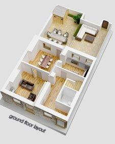 Refurbished 4-bed house plan