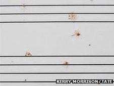 Bird droppings on manuscript