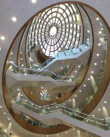 The foyer of the new annexe of Liverpool Central Library