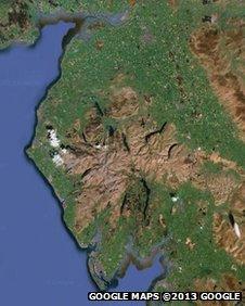 Google Maps image of Cumbria