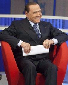 Silvio Berlusconi in TV appearance