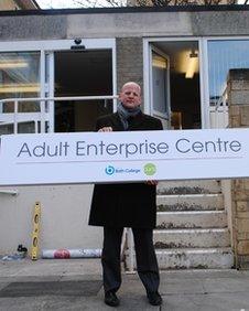 Matt Atkinson outside the Bath Adult Enterprise Centre