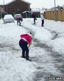 Wrexham in the snow