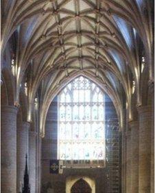 Nave of Tewkesbury Abbey