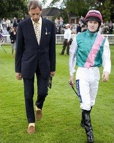 Sir Henry Cecil with Tom Queally