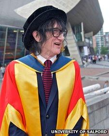 John Cooper Clarke at degree ceremony