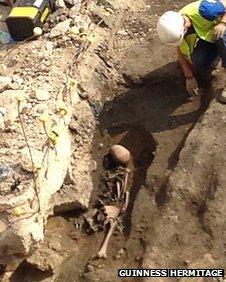 Skeleton found in archaeological dig in Gloucester