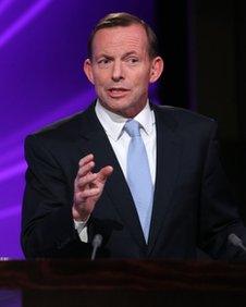 Opposition Leader Tony Abbott, pictured on 11 August 2013