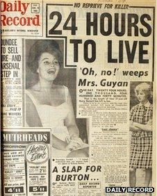 How the Daily Record covered the story of the execution