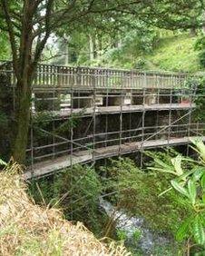 The waterfall bridge at Bodnant