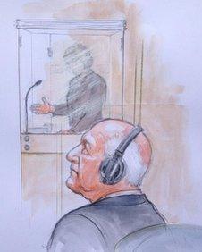 Artist's impression from Stuart Hall trial