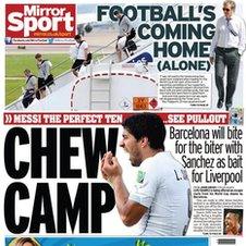 Daily Mirror back page