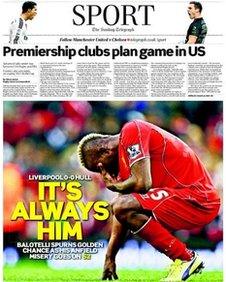 Sunday Telegraph back page