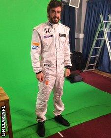 Fernando Alonso in McLaren race suit