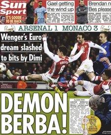 The Sun back page