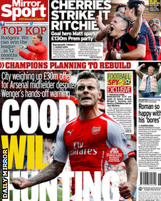 Daily Mirror back page