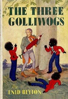 Clawr llyfr 'The Three Golliwogs' gan Enid Blyton